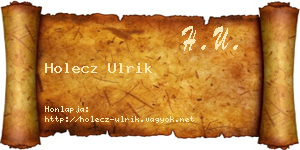 Holecz Ulrik névjegykártya